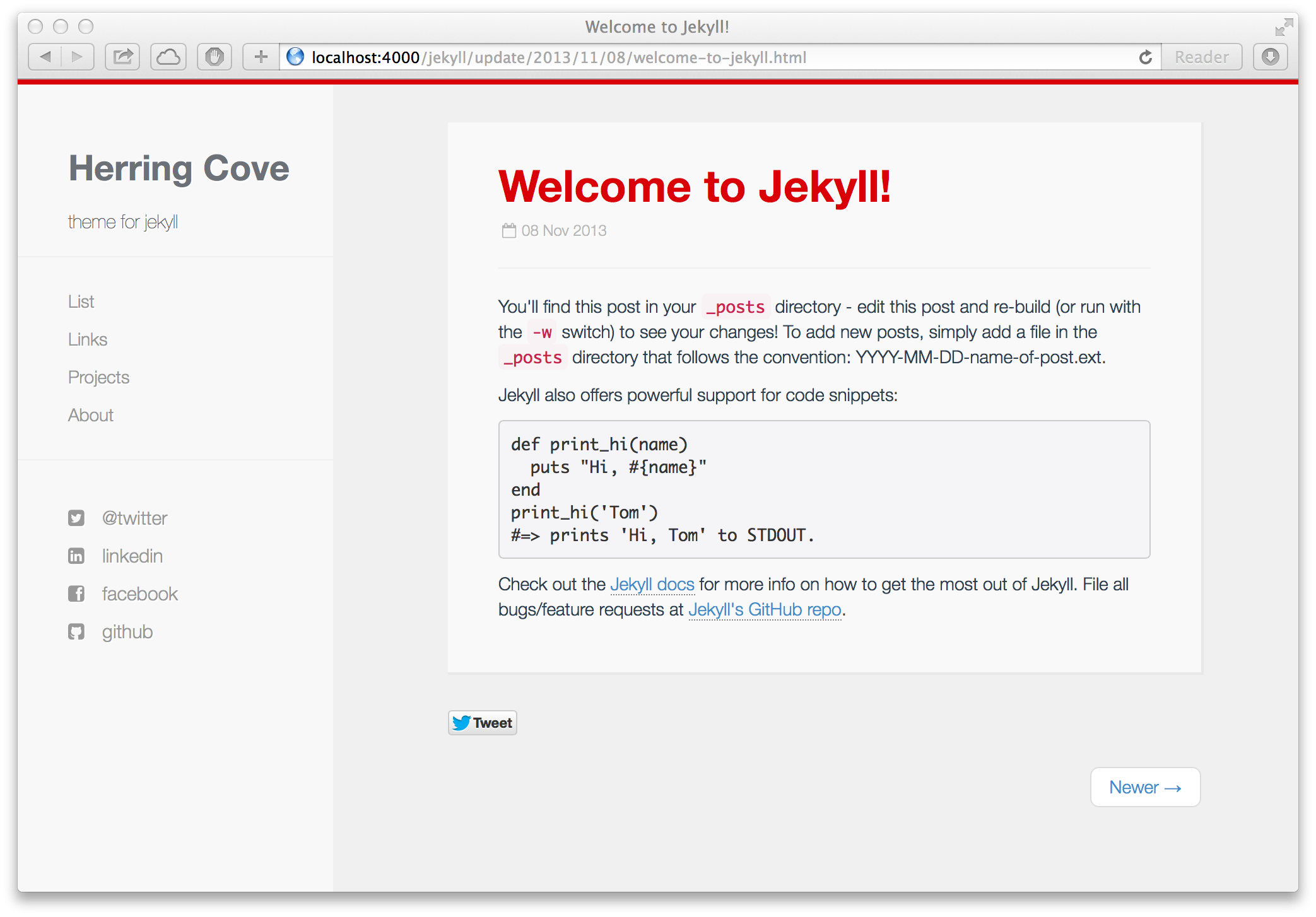 Screenshot Herring Cove