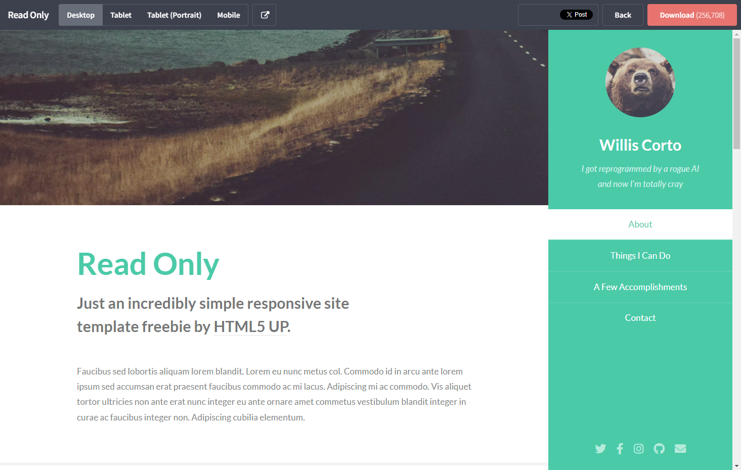 Read Only Screenshot