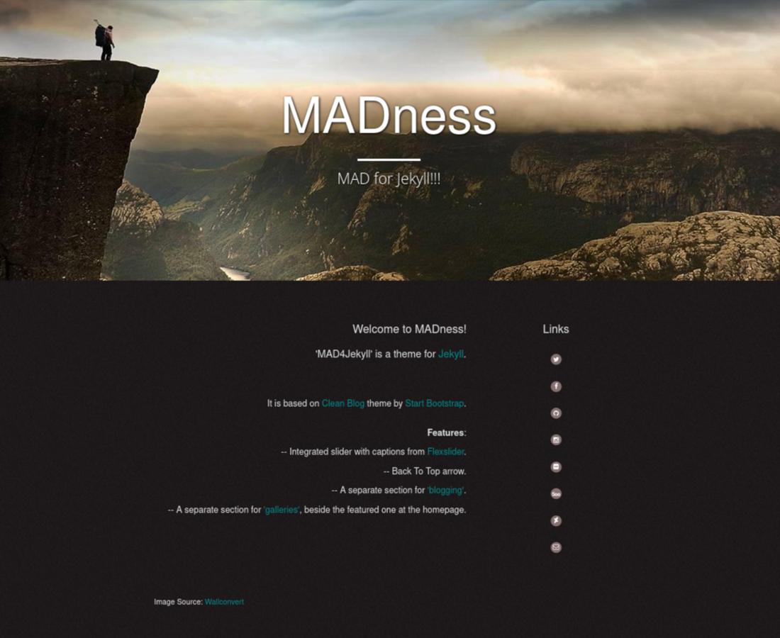 Screenshot MAD4Jekyll