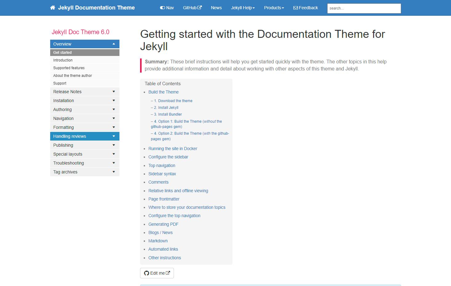 Documentation Screenshot