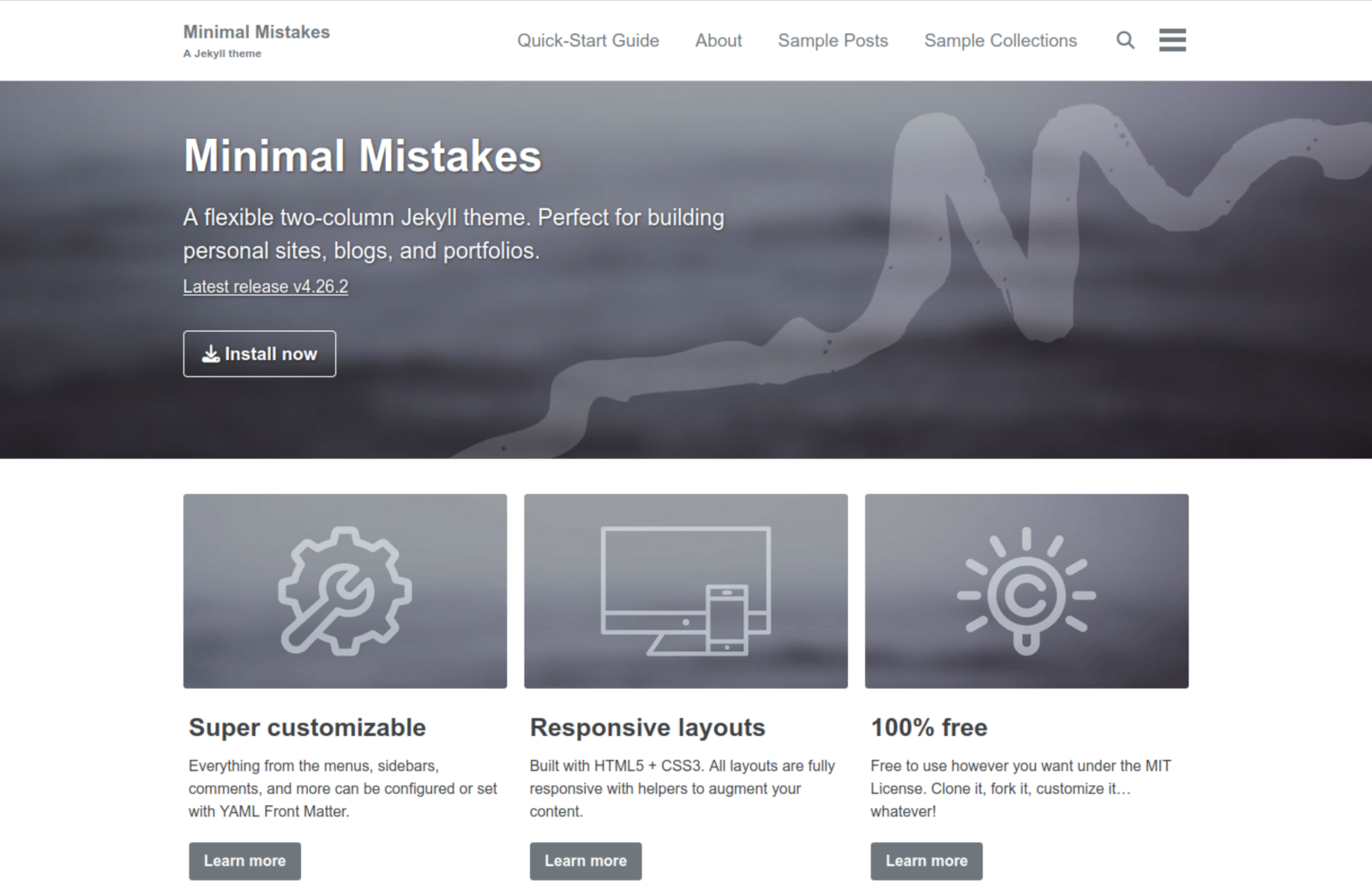 Screenshot Minimal Mistakes