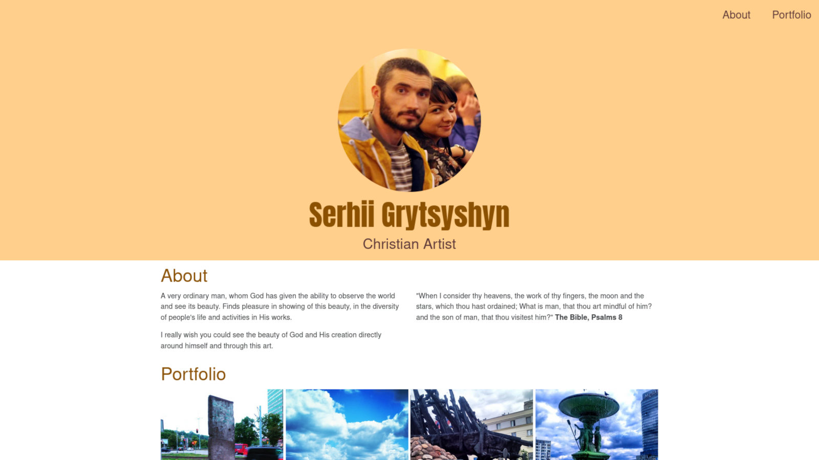 Screenshot Instagram portfolio