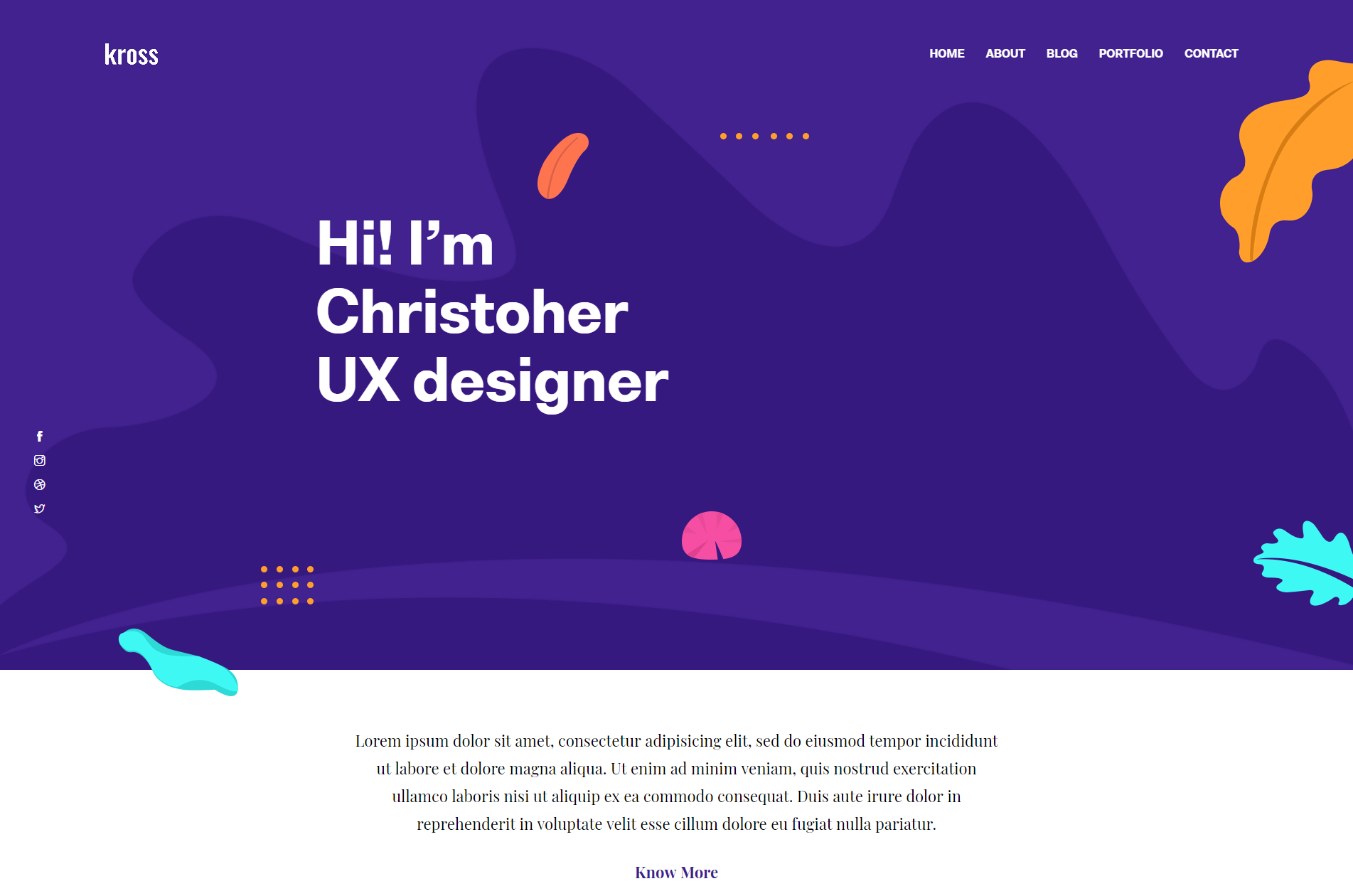 Screenshot Kross Portfolio