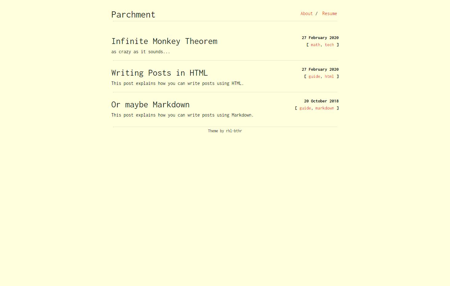 Parchment Screenshot