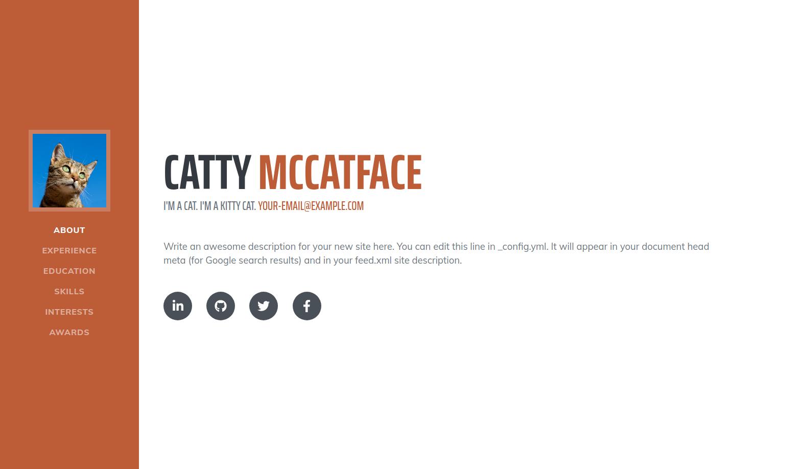 Screenshot Bootstrap-based Resume