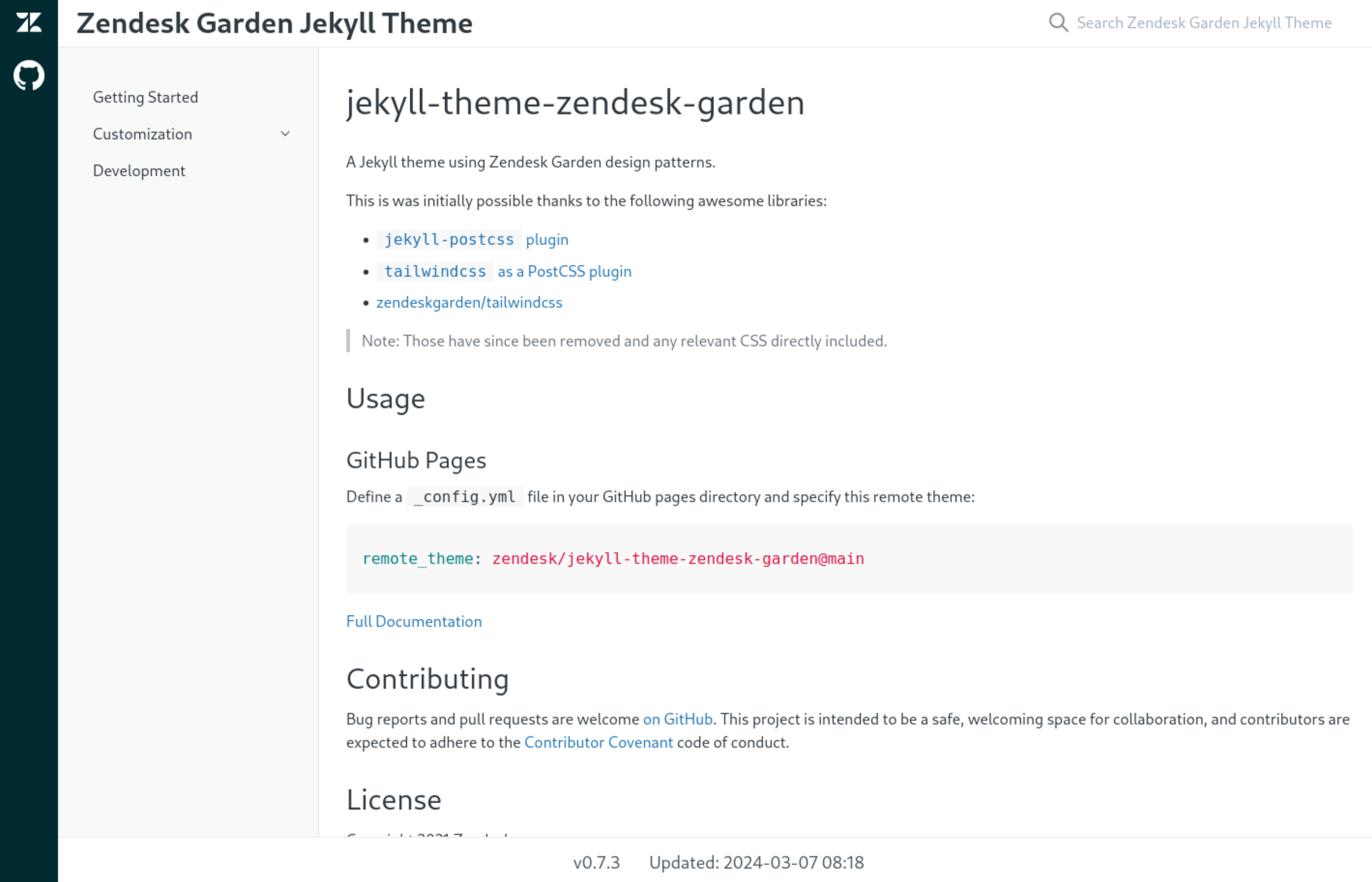 Screenshot Zendesk Garden