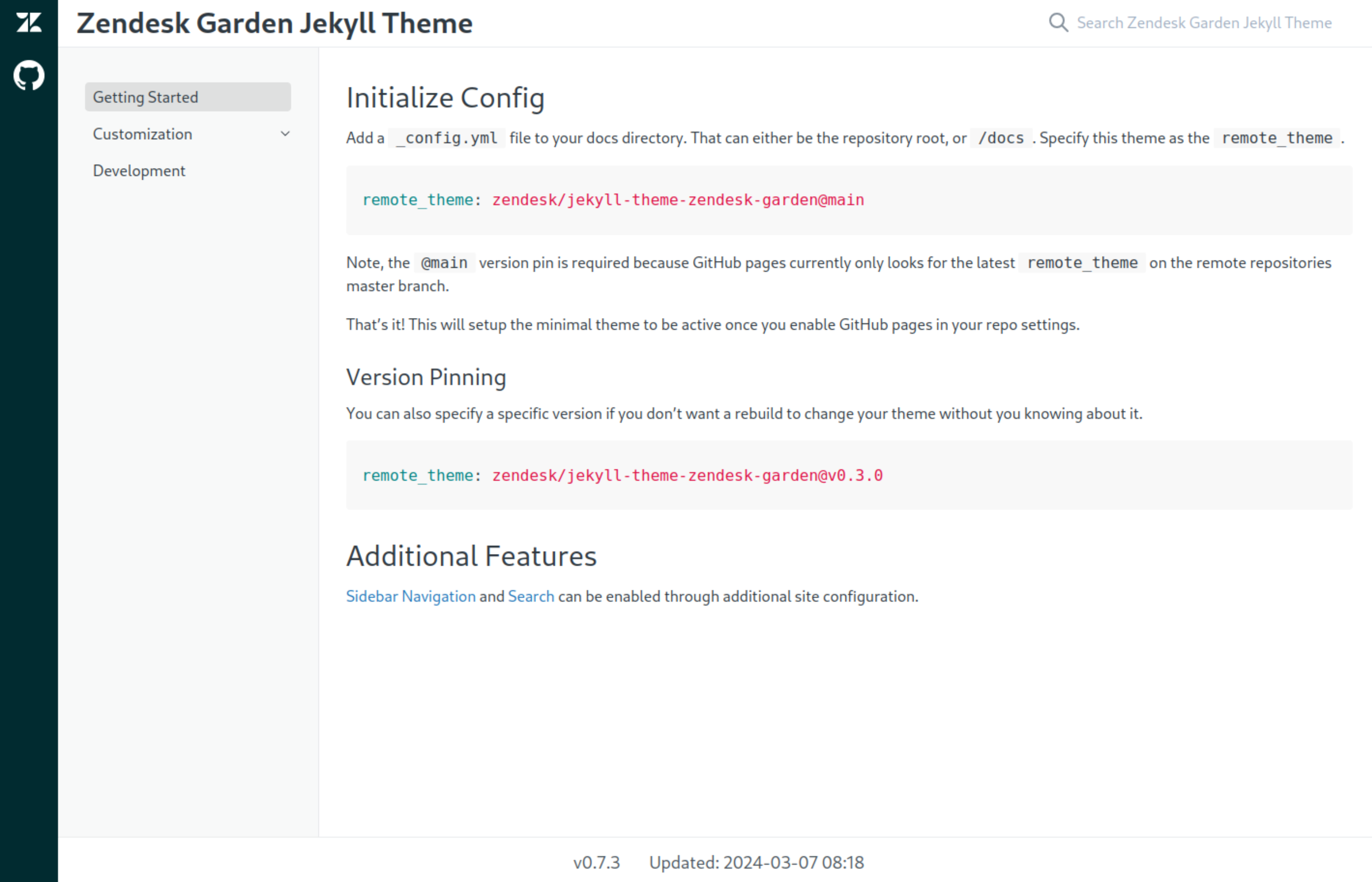 Screenshot Zendesk Garden