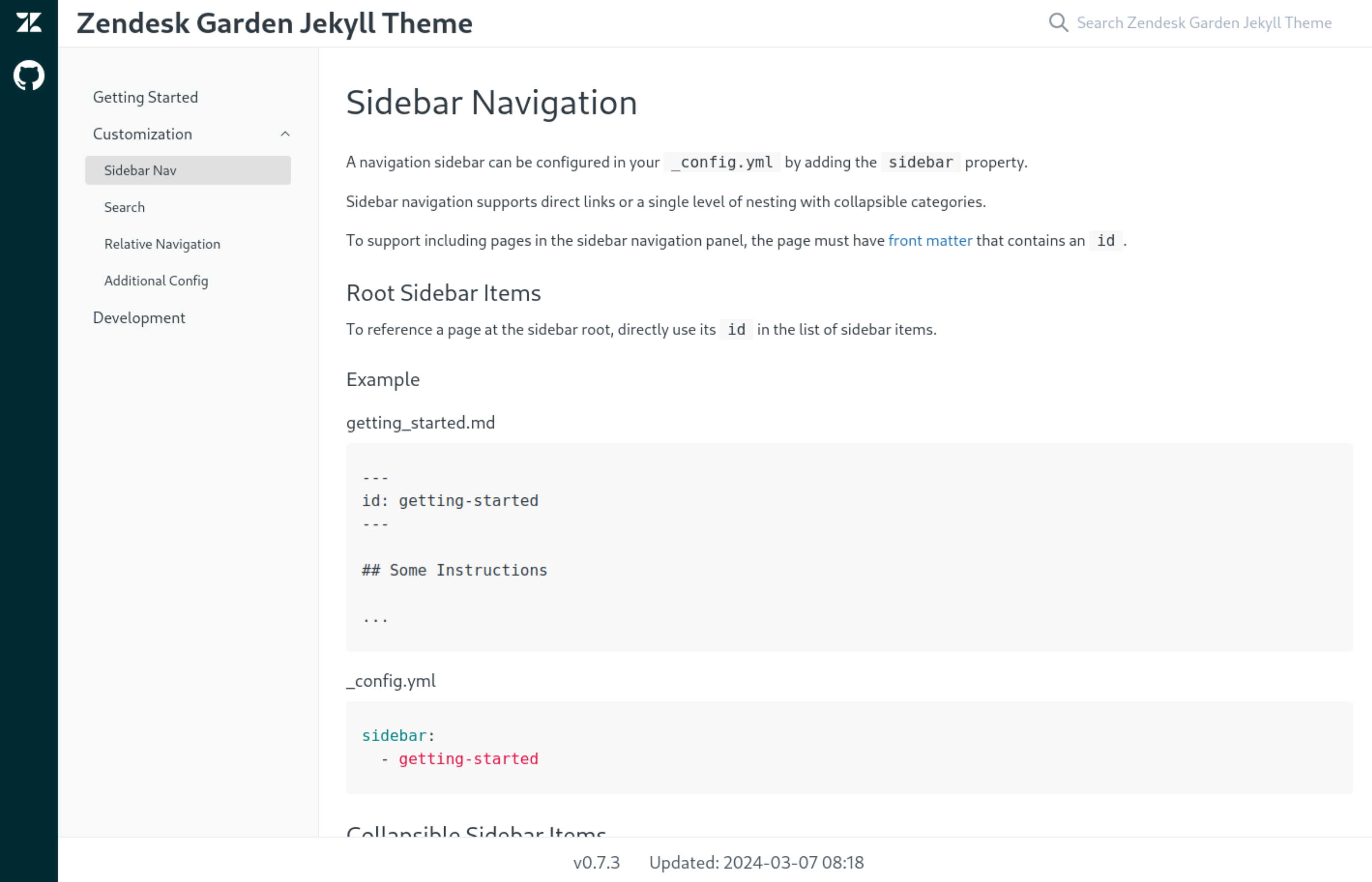 Screenshot Zendesk Garden