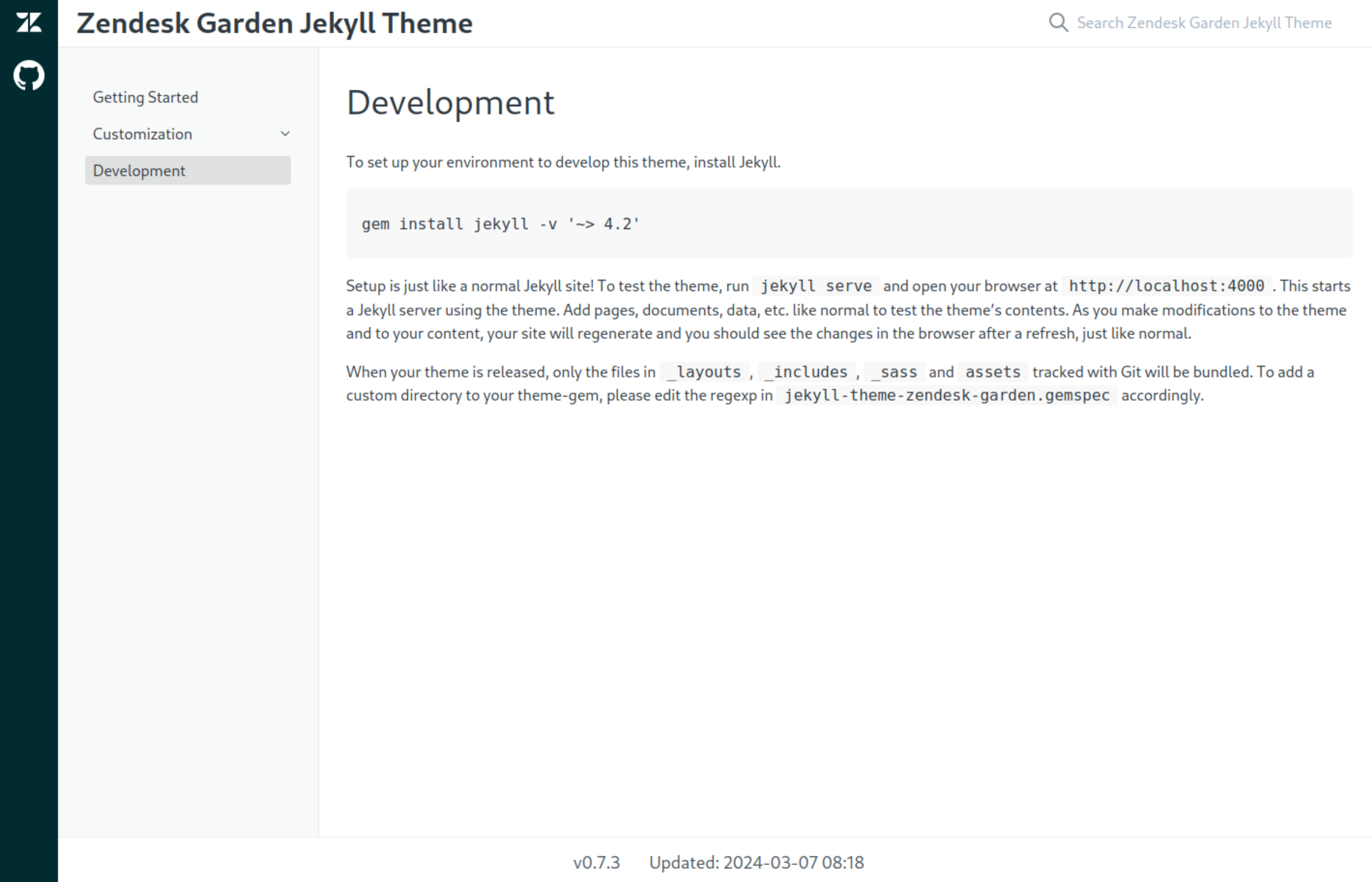 Screenshot Zendesk Garden
