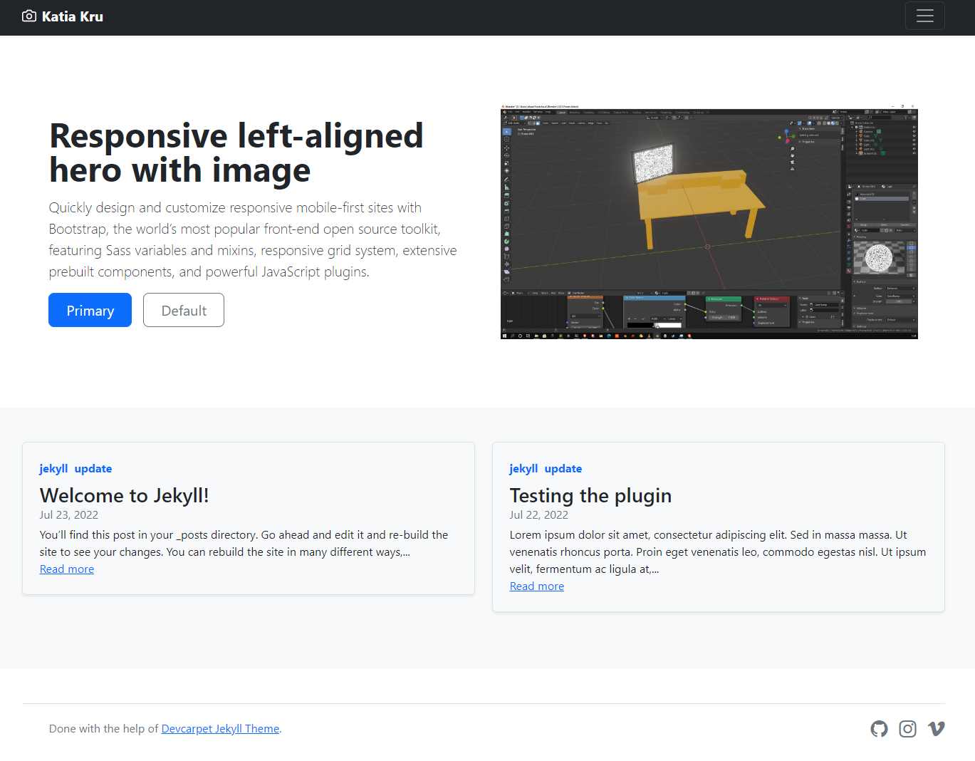Devcarpet Portfolio 01 Screenshot