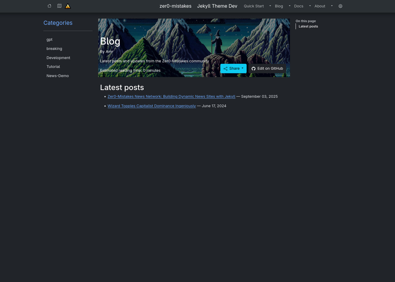 Screenshot Zer0 Mistakes