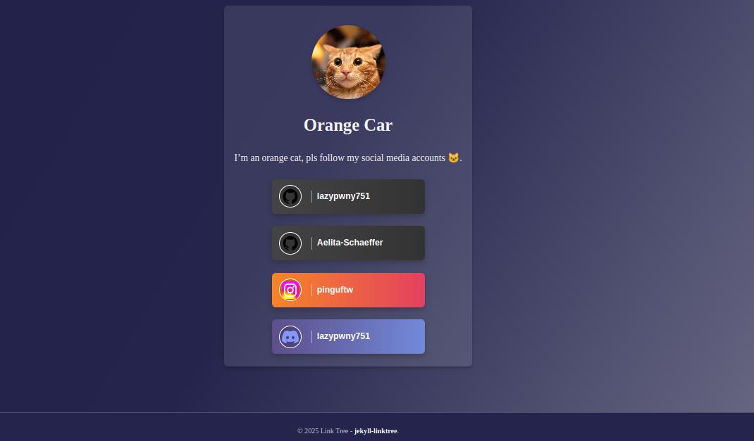 Screenshot Jekyll Linktree