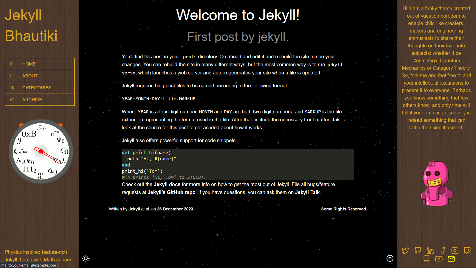 Screenshot Jekyll Bhautiki