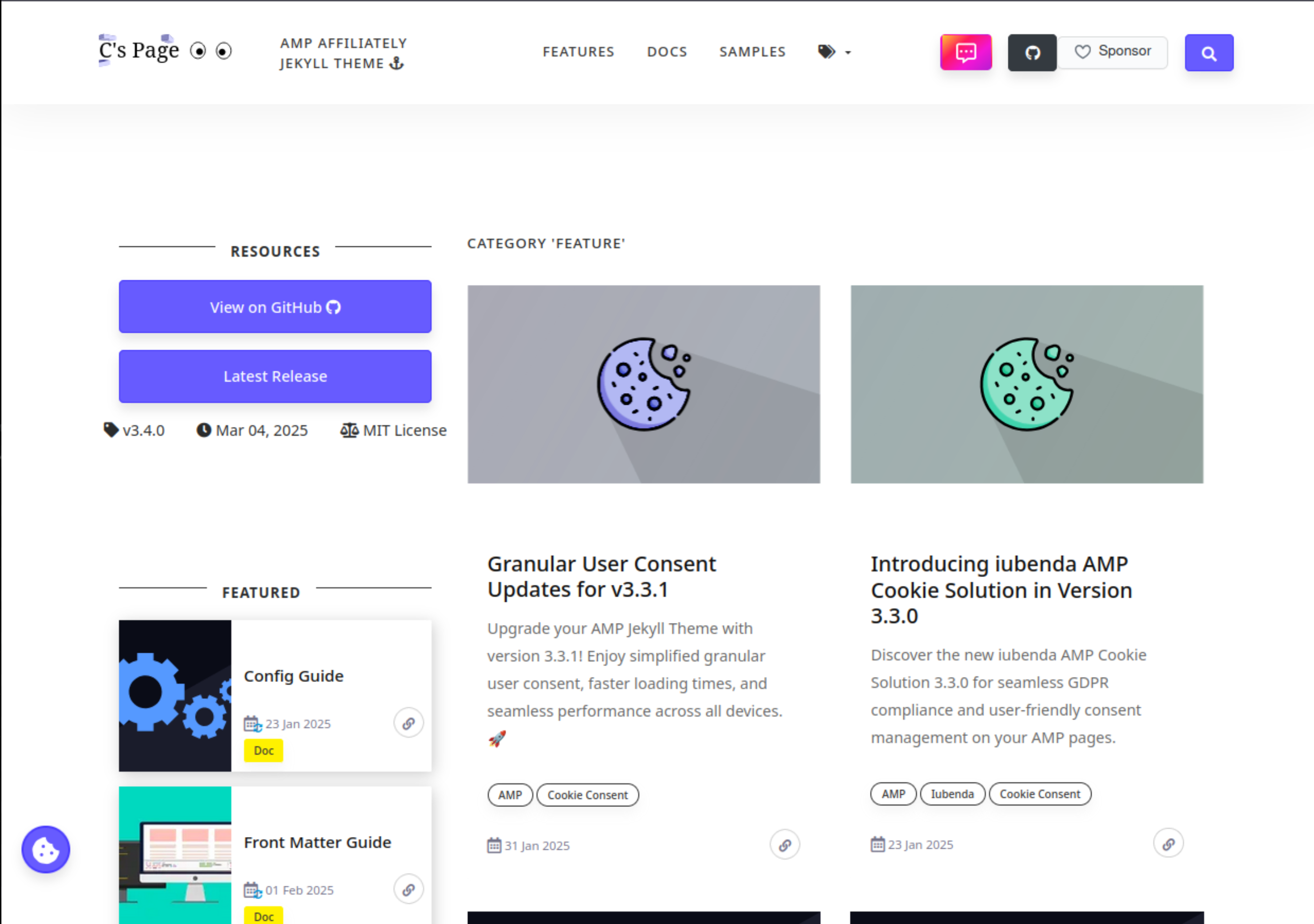 Screenshot AMP Affiliately