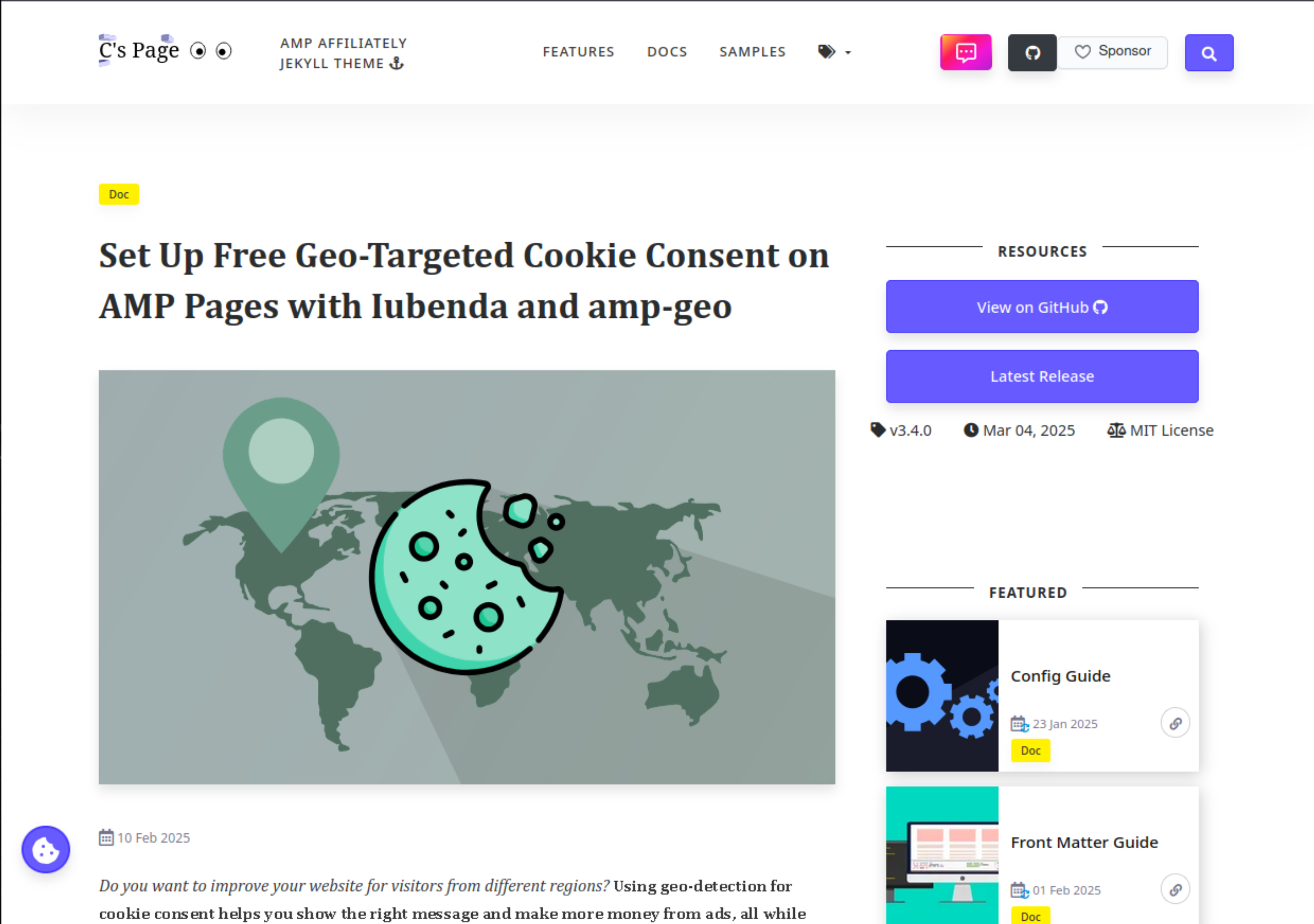 Screenshot AMP Affiliately