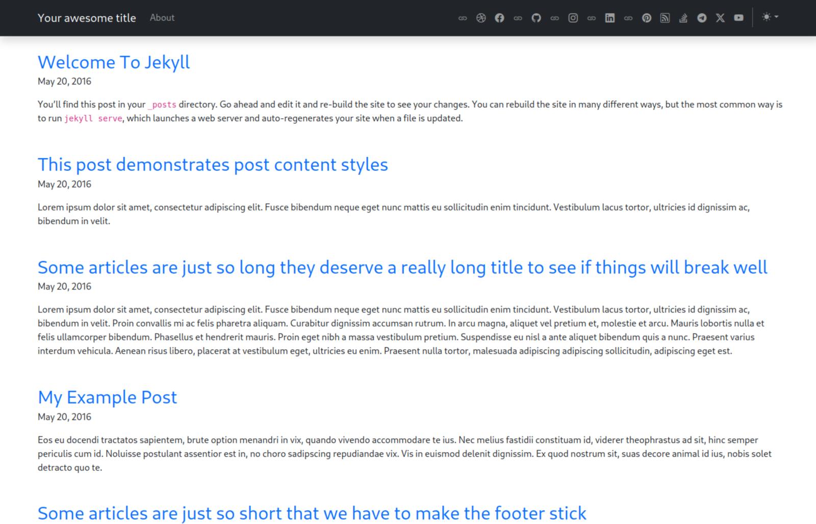 Screenshot Bootstrap