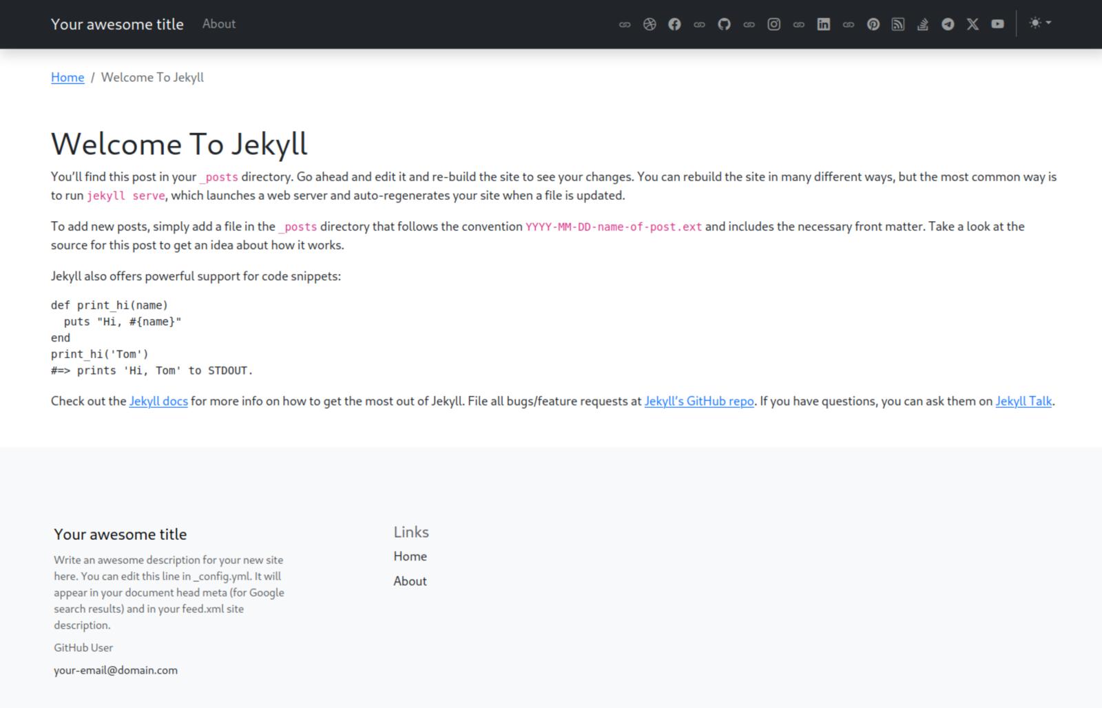 Screenshot Bootstrap