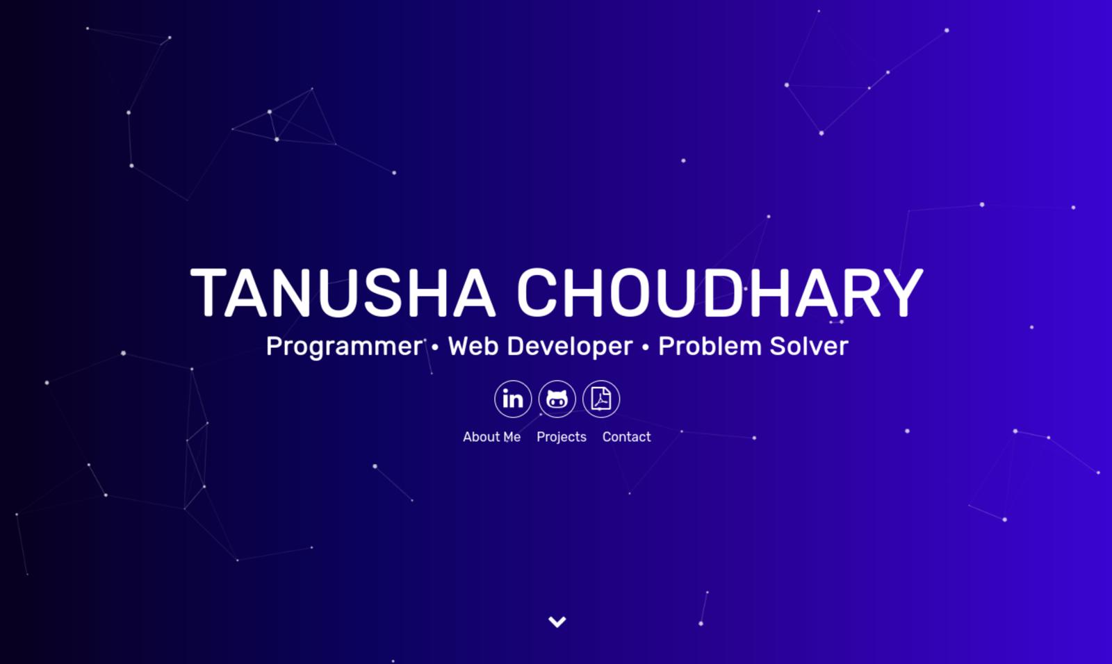 Screenshot Tanusha Portfolio