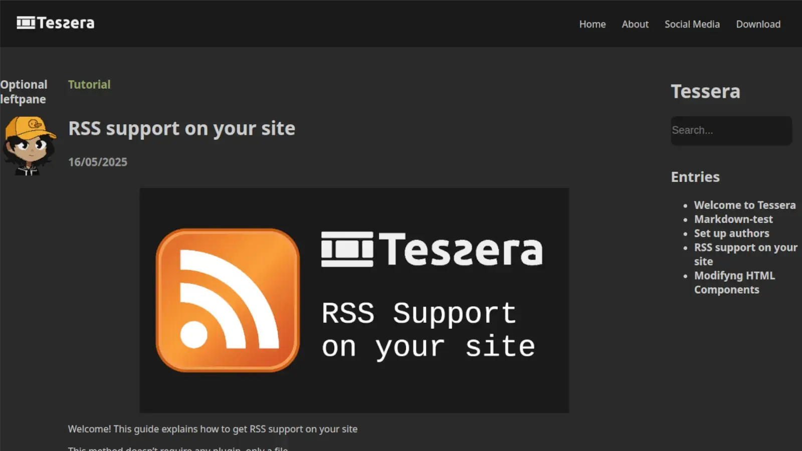 Screenshot Tessera