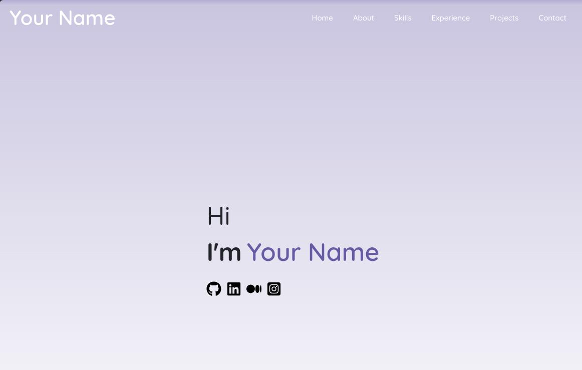 Screenshot Minimalist Portfolio