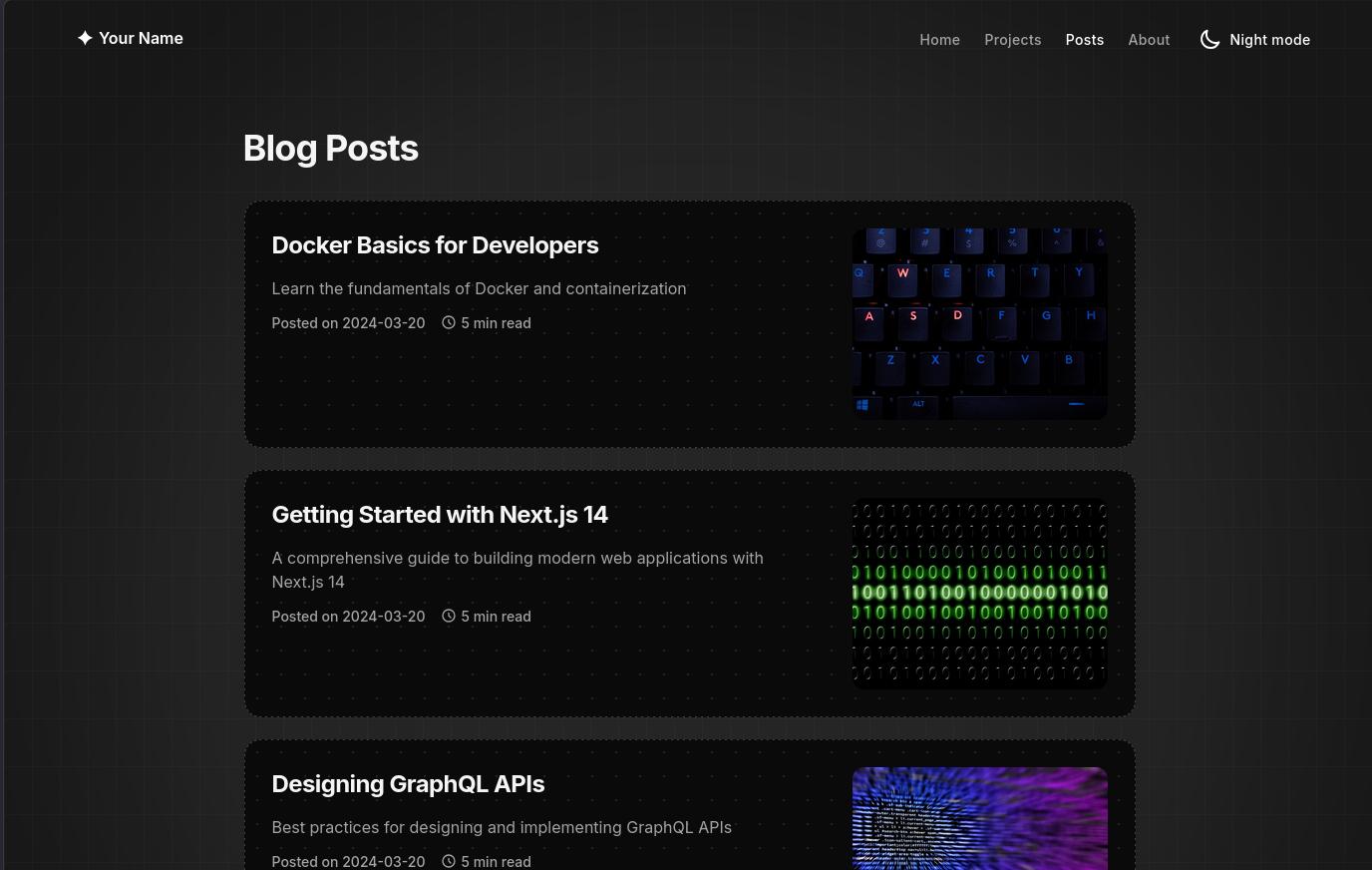 Screenshot Multiple Page Portfolio