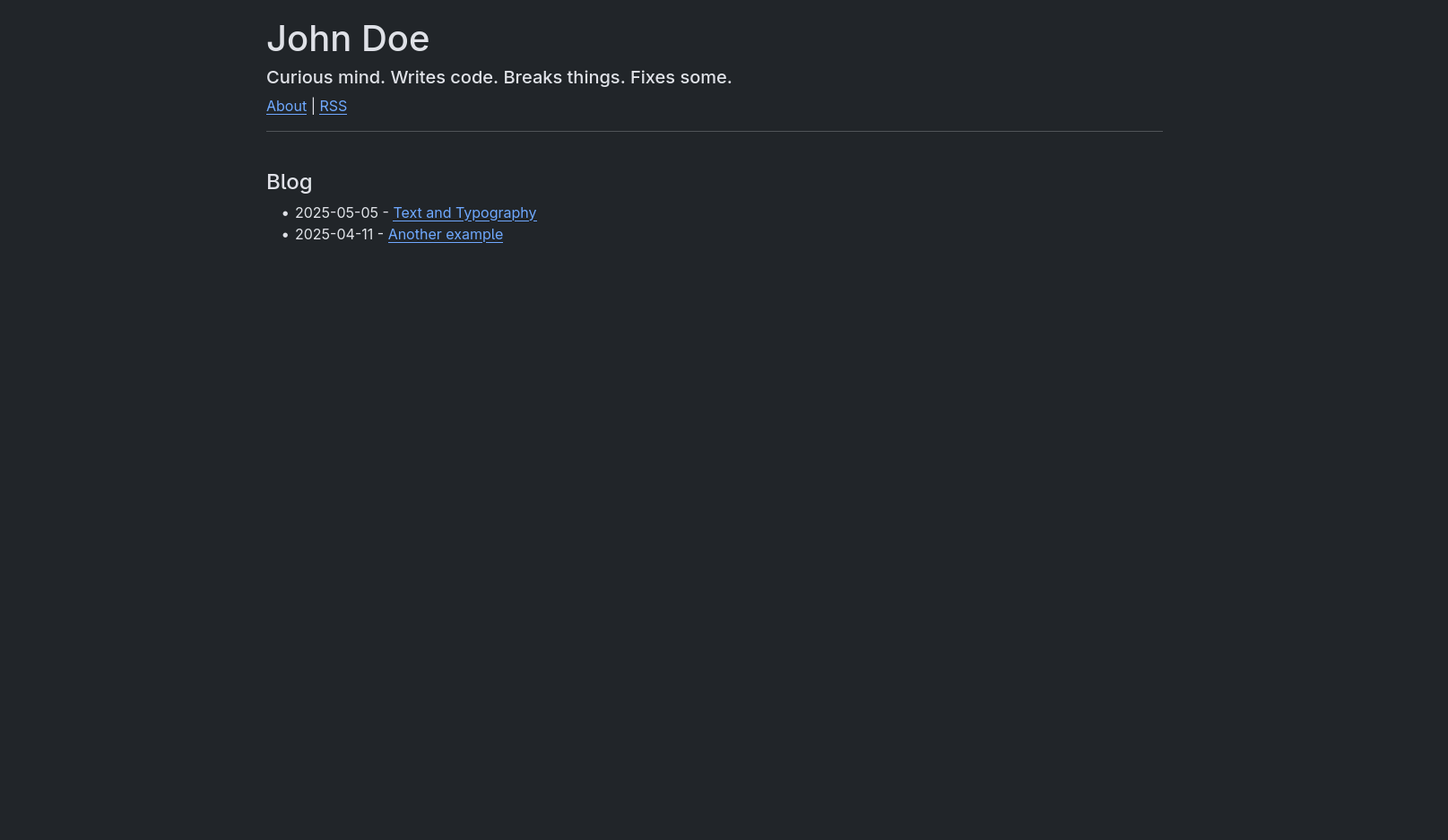 Screenshot JS-Free Dark