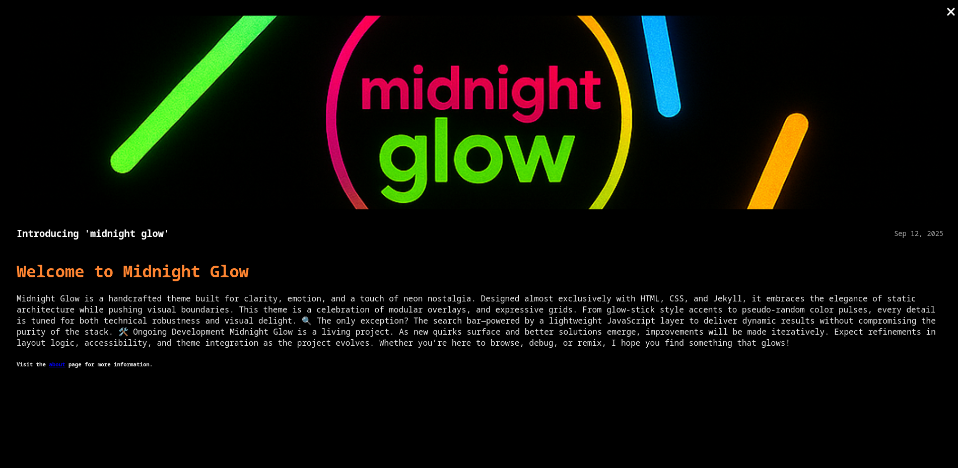 Screenshot Midnight Glow