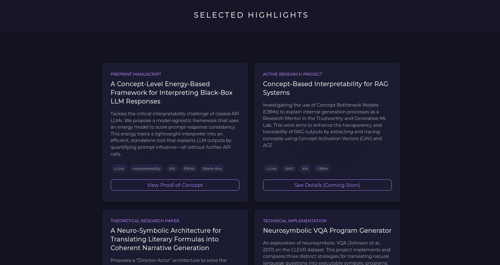 Screenshot MR Portfolio