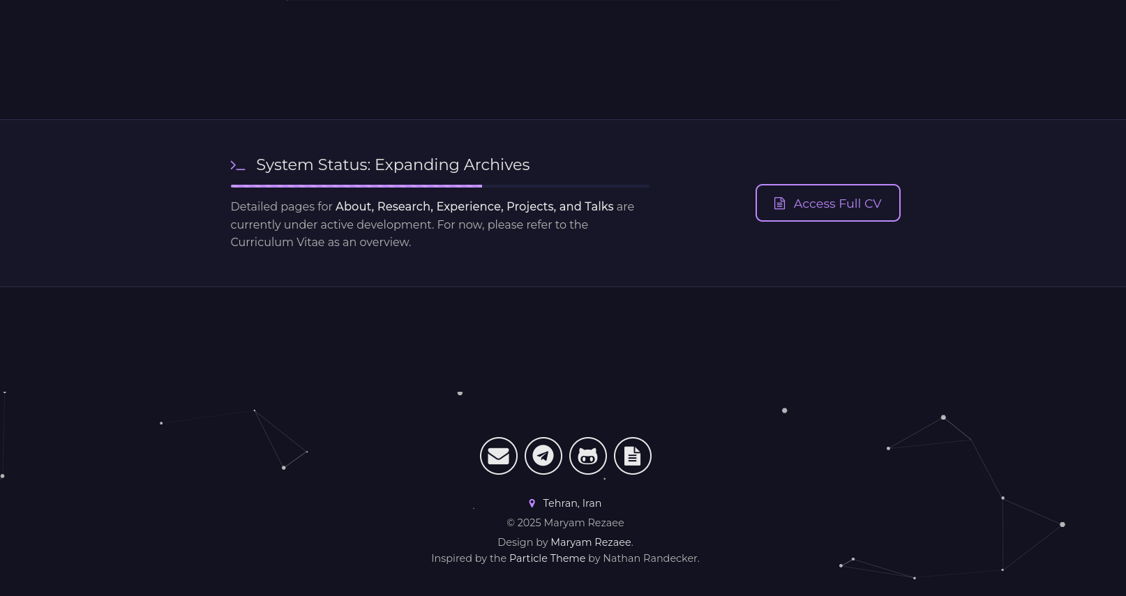 Screenshot MR Portfolio