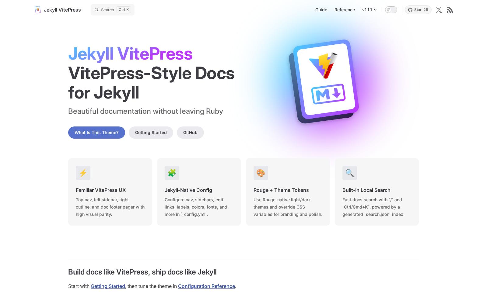 Screenshot VitePress
